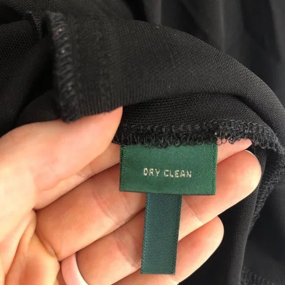 LRL Lauren Ralph Lauren Women's Size Medium Black Button Front Collared Dress - Picture 8 of 9